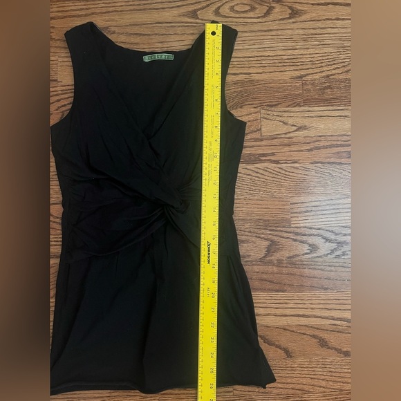 Velvet by Graham & Spencer “Laine” Midnight Sleeveless Tank w/ Twist Knot front - Picture 5 of 6